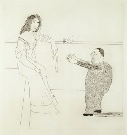 David Hockney, Pleading for the Child from Illustrations for Six Fairy Tales from the Brothers Grimm, 1969