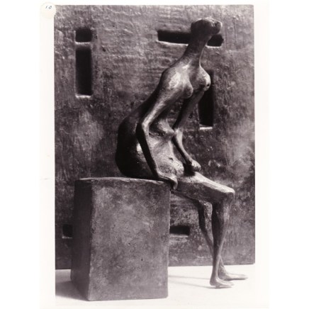 Henry Moore, Girl Seated against Square Wall, 1957-58