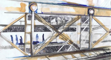 Lily Forwood, On Hungerford Bridge to Charing Cross Sketch, 2016
