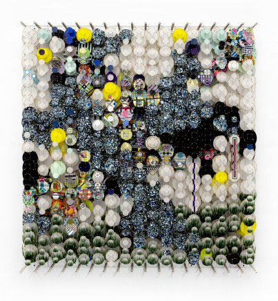 Jacob Hashimoto, Upside-down Rivers, Fractured Memory, and Semi-plausible Explanations, 2021