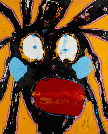 Jack Kabangu, Dark Face Painting (Cindy man), 2023-24