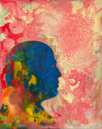 尹朝阳 Yin Zhaoyang, 蓝色的自画像 Self-Portrait in Blue, 2023