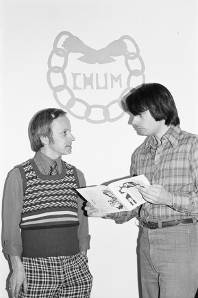 Sunil Gupta, Tony Farebrother and friend, C.H.U.M., circa 1974