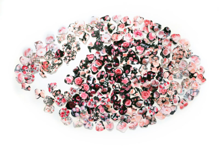 Sanaz Mazinani, Roses in Snow (As imagined by AI), 2023
