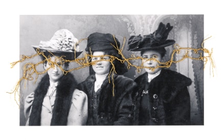 Janet Dey, Trio with Hats, March 2025