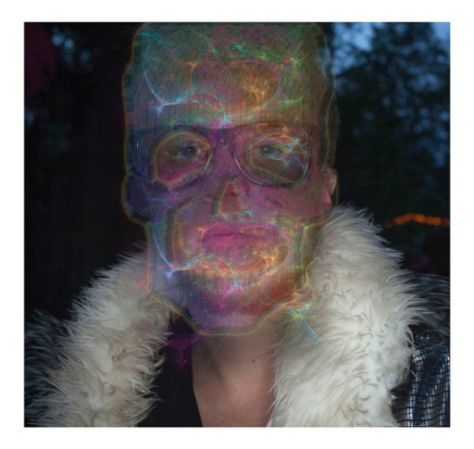Sarah Anne Johnson, Neon Skull, 2015