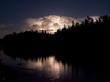 Guillaume Simoneau, Lightning storm clean, on location ELA, Canada, 2015