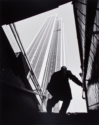Arthur Tress, Man Climbing Out of Subway, New York, 1970