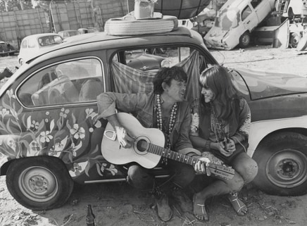 Photographer Unknown, [Two "Hippies" living in a car, Rome, Italy], November 1967
