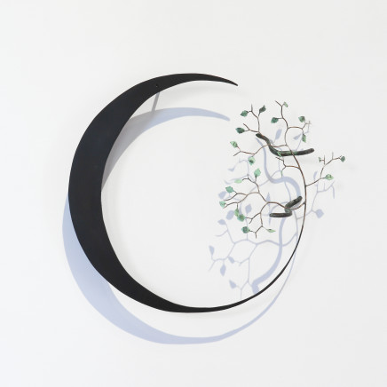 Bing Dawe, Waxing Moon - Composition with Tunariki and tree form, 2021