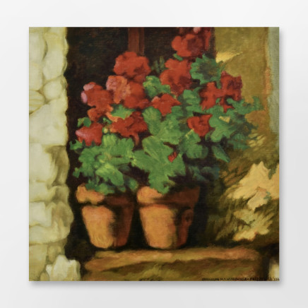 Dick Frizzell, Geraniums on a Window Sill, 4/8/2016