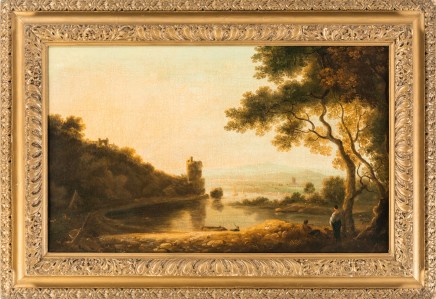 William Hodges (London 1744-1797), A classical river landscape