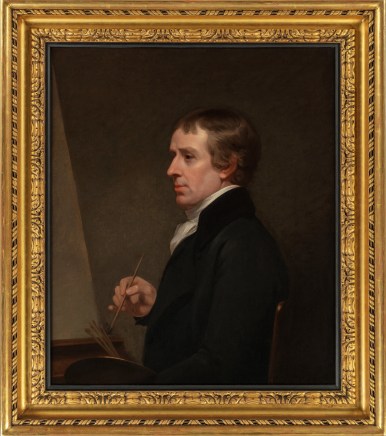 James Northcote R.A. (Plymouth 1746-1831 London), A self portrait of the artist at his easel