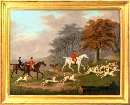 Francis R Williams (fl. 1800-1815), The Earl of Darlington Fox-Hunting with the Raby Pack: Going to Cover