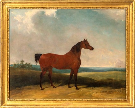 Abraham Cooper R.A. (1787-1868), 'Sir Rowland', a bay hunter in an open landscape