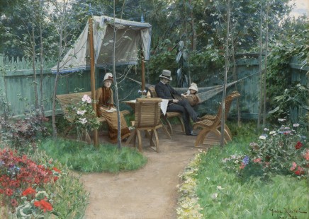 Johan Krouthén (1858-1932), View of a garden, Linköping, c. 1887/8, oil on canvas, 69 x 95 cm, Nationalmuseum Stockholm