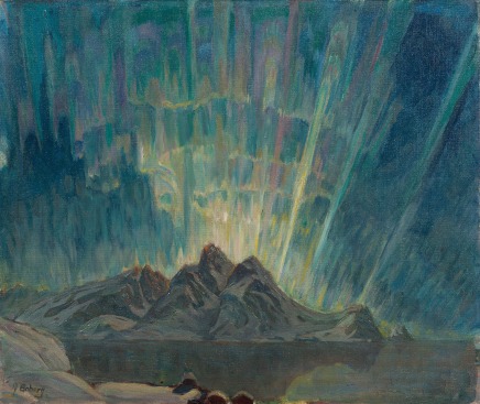 Anna Boberg (1864-1935), The Northern Lights. Study from North Norway, oil on canvas, 97 x 75 cm, Nationalmuseum Stockholm