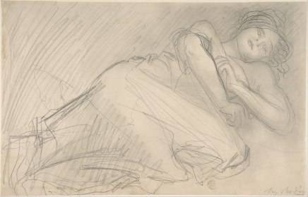 Auguste Rodin (1840-1917), The abandoned (psyche), c. 1902, graphite on wove paper, 19,4 x 30,4 cm, The MET, New York