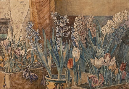 Anna Syberg (1870-1914), Spring flowers, 1898, watercolour, Hirschsprung Museum