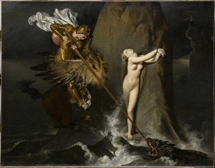 Jean Auguste Dominique Ingres (1780-1867), Roger freeing Angelica, 1819, oil on canvas, 147 x 190 cm, Louvre Paris