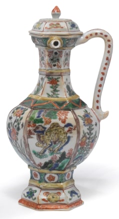 A CHINESE FAMILLE VERTE PUZZLE JUG AND COVER, Kangxi (1662 - 1722)