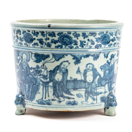 A LARGE IMPOSING CHINESE MING BLUE AND WHITE 'EIGHT IMMORTALS' , Wanli (1572 - 1620)