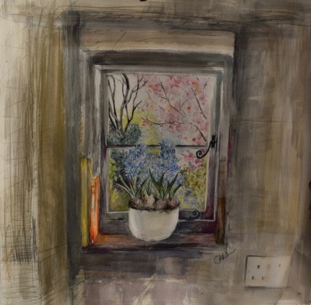 Dorothea Carr, Cottage Window Blue Hyacinths