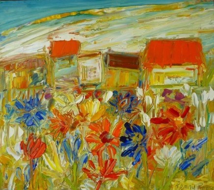 Low Tide Oil on board (framed) 20 x 18 inches