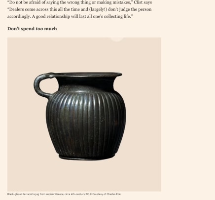 Financial Times, An insider’s guide to collecting antiquities (and dodging knock-offs)
