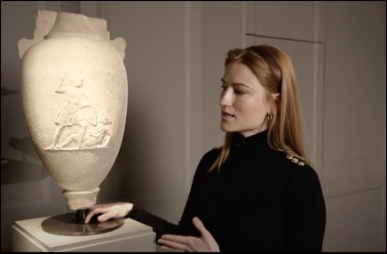 Charis Tyndall talks about an ancient Greek marble grave marker in the shape of a water vessel, From the Charles...