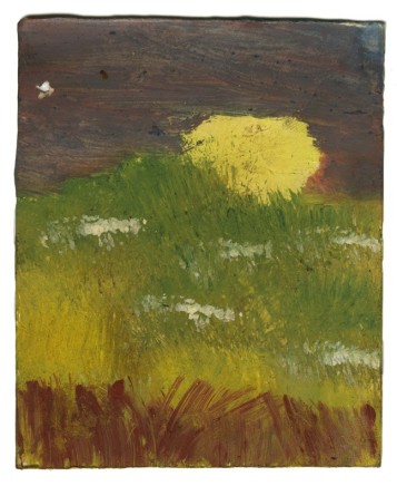 Frank Walter, Landscape Series: Sun with Flowers and Orange Sky