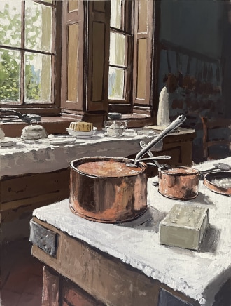 Matthew Wood, Erddig Hall - Kitchen with Saucepans
