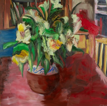Elaine Preece Stanley, Terracotta Jug and Flowers