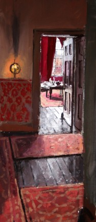 Matthew Wood, Corridor toward Dining Room with Oil Lamp