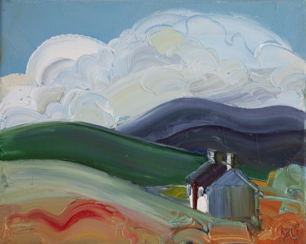 Sarah Carvell, Cottage with Billowing Cloud