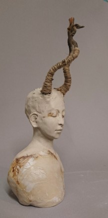 Sharon Griffin, White Faun with Antlers