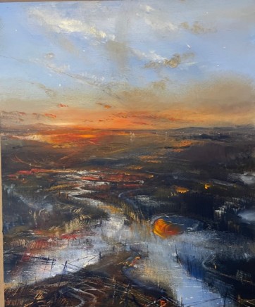 Iwan Gwyn Parry, Aberdyfi Sands at Sunset