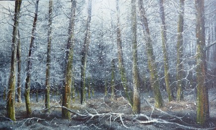 Gerald Dewsbury, Snow Falling in the Winter Woods
