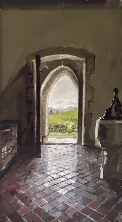 Matthew Wood, St. Llwchaiarn's Church, Llanarmon Mynydd-mawr - View through a door