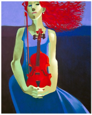 Mihangel Jones 1940 - 2018, Scarlett and Fiddle