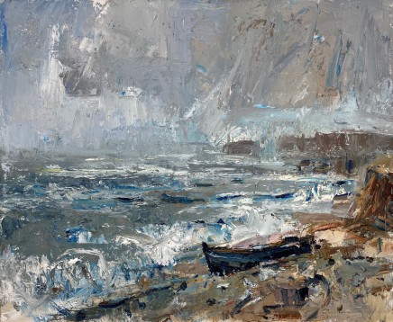 Gareth Parry, Môr Llwyd a Hen Gwch, Pen Llŷn / Grey Sea and Old Boat, Llŷn Peninsula