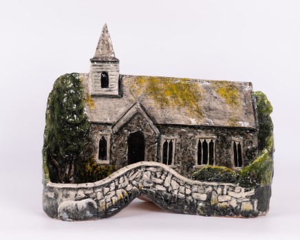 Helen Gittins, Manafon Church 'The church stands, built from the river stone' (After R. S. Thomas)