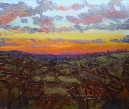 David Lloyd Griffith, Rainbow Sunset over Dyffryn Conwy (from Llysfaen)