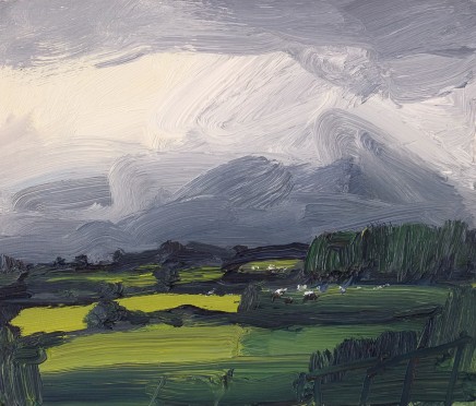 Robert Newton Rain in the Hills Oil on canvas 20 x 24 cm