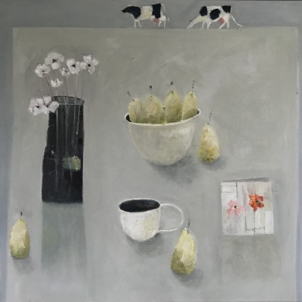 Marilyn Browning Here are a Few of my Favourite Things II Oil on canvas 100 x 100 cm