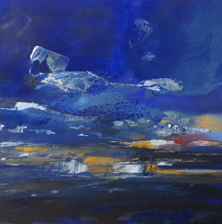 Andrew Kinmont Sunset Sky Oil on canvas 40 x 40 cm