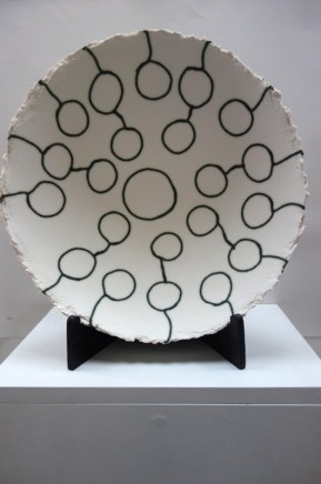 Mary Jane Evans Circle Handbuilt porcelain vessels 41 (dia.) x 10 (depth) cm
