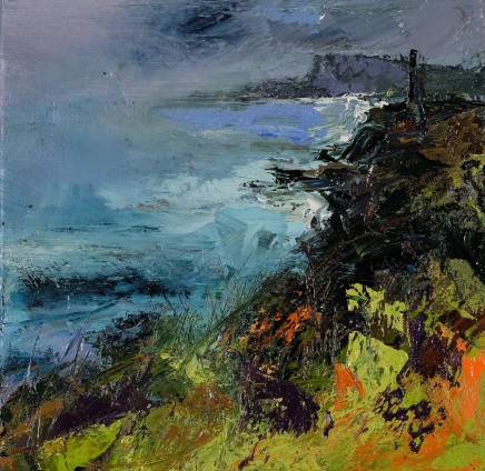 Nicola Rose Watch Tower Oil on canvas 40 x 40 cm
