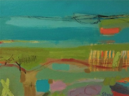 Stephanie Stow Towards Blue Yonder Acrylic on canvas 30 x 40 cm