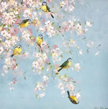 Fletcher Prentice Spring Song Birds Oil on canvas 40 x 40 cm